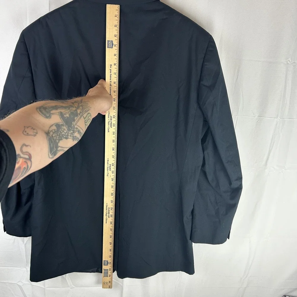 Brooks Brothers Blazer Mens 48 Long Navy Blue Cotton Polyester Two Button Jacket